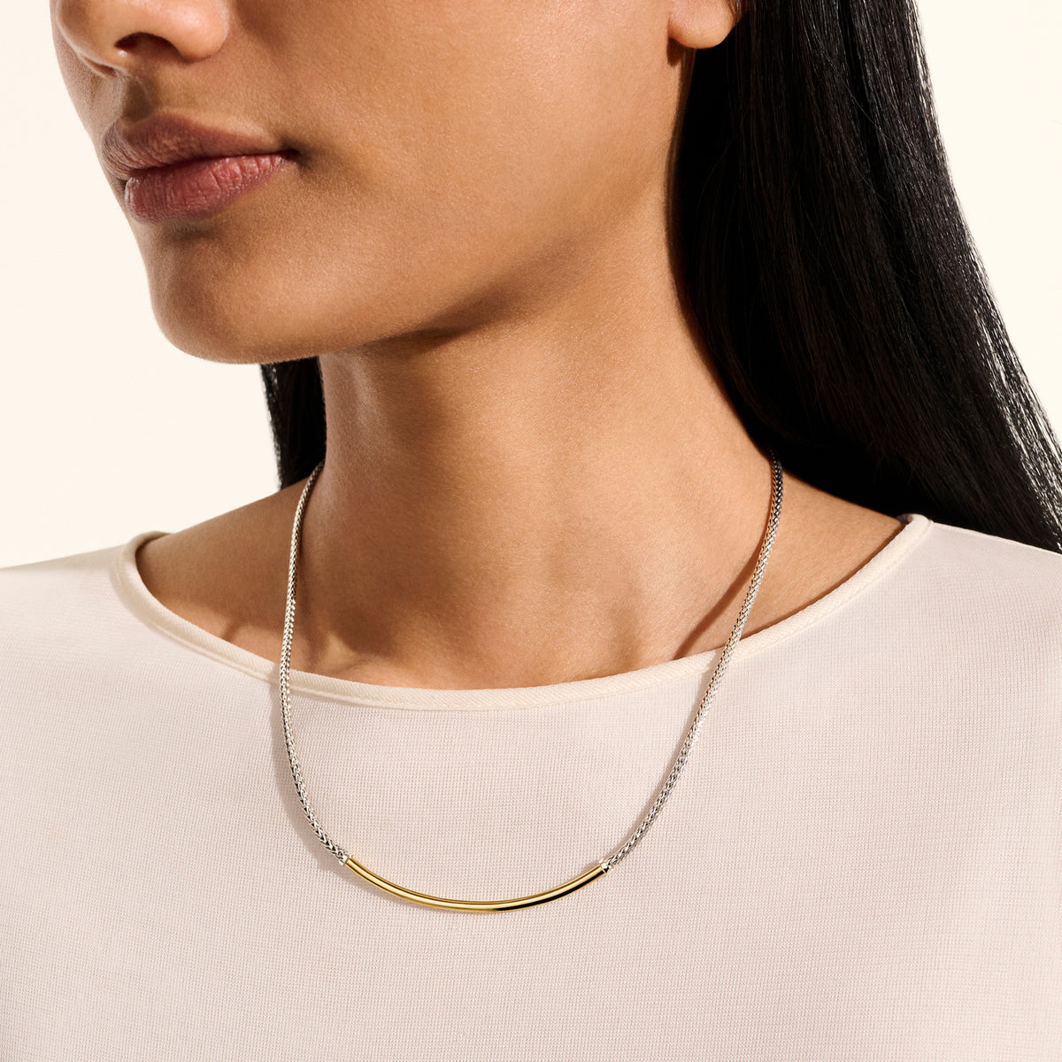 JH Essential Necklace, Gold, Sterling Silver, 2.5MM, by John Hardy - Alternate View 4