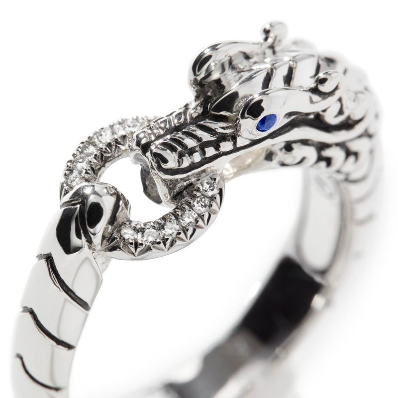 Naga Ring, Sterling Silver, Diamonds, by John Hardy Rings John Hardy