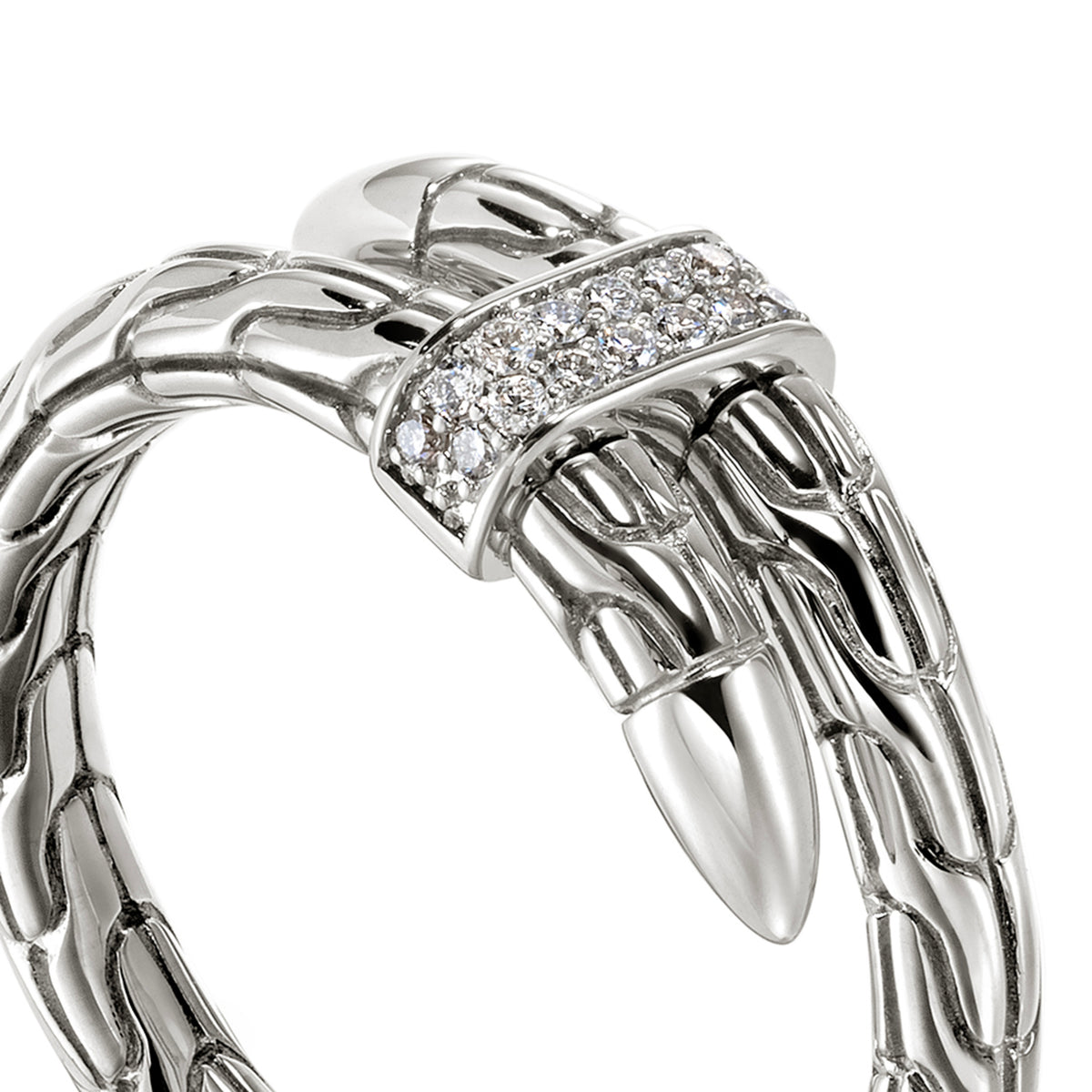 Spear Ring, Silver, Diamonds, Wide, by John Hardy - Alternate View 3