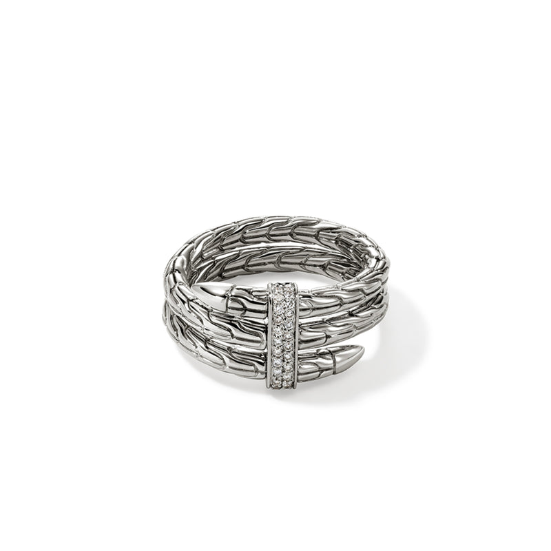 Spear Ring, Sterling Silver, Diamonds, by John Hardy Rings John Hardy
