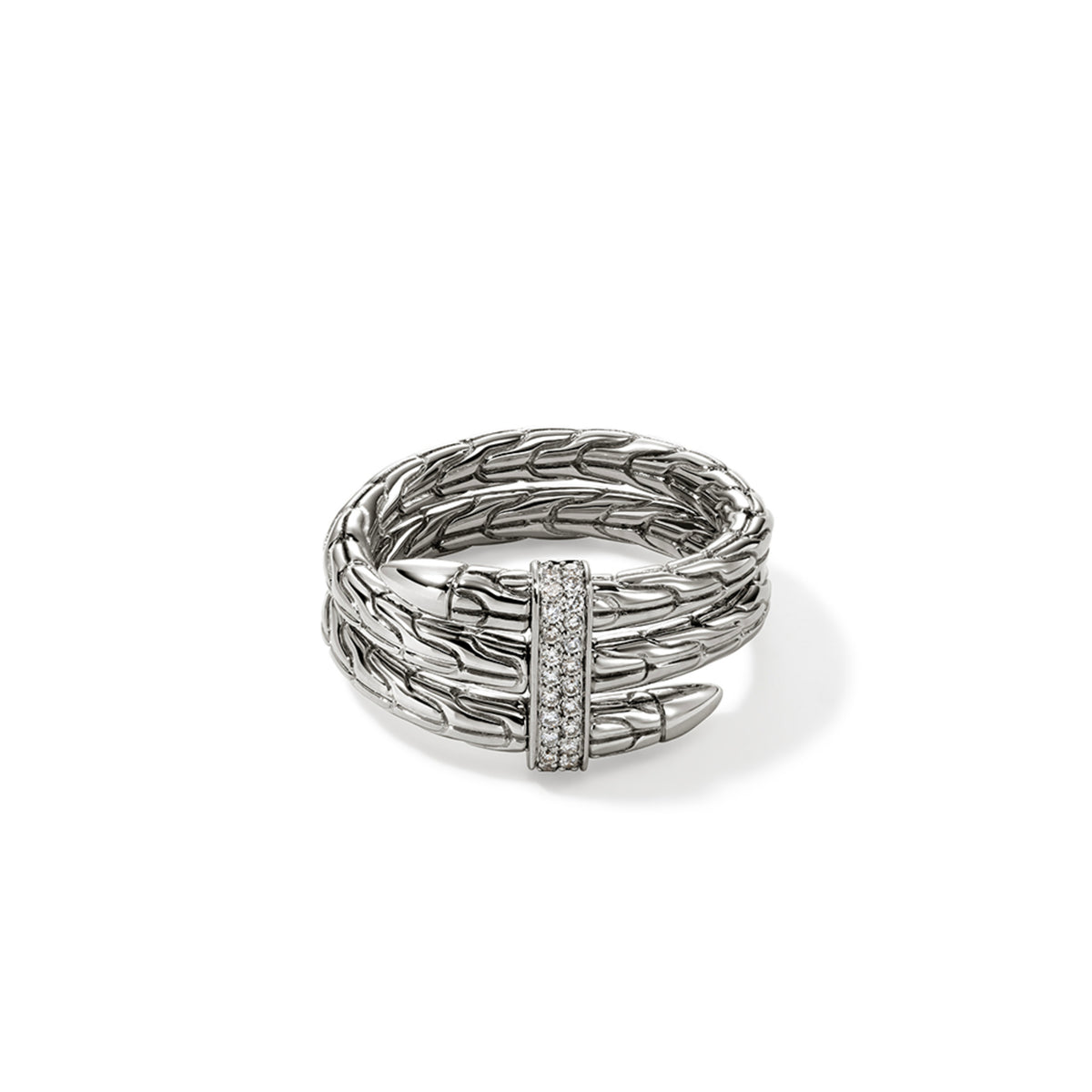 Spear Ring, Sterling Silver, Diamonds, by John Hardy Rings John Hardy