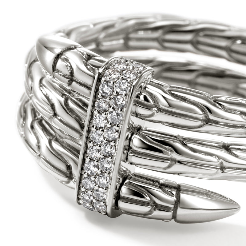 Spear Ring, Sterling Silver, Diamonds, by John Hardy Rings John Hardy