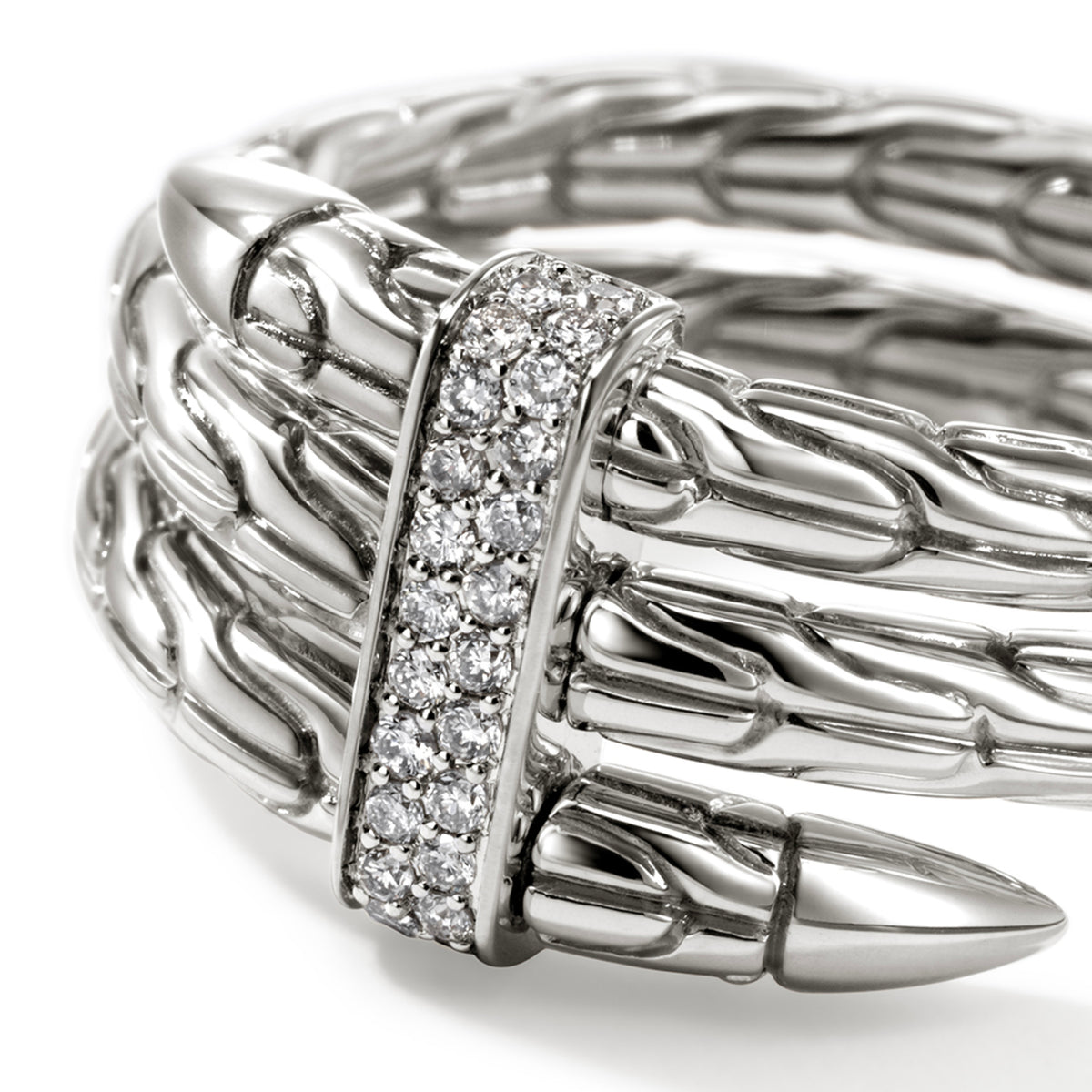 Spear Ring, Sterling Silver, Diamonds, by John Hardy - Alternate View 1