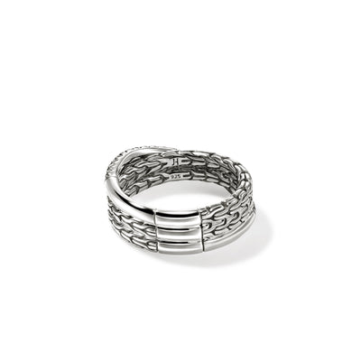 JH Essential Pave Crossover Ring, Sterling Silver, Gemstones, by John Hardy Rings John Hardy