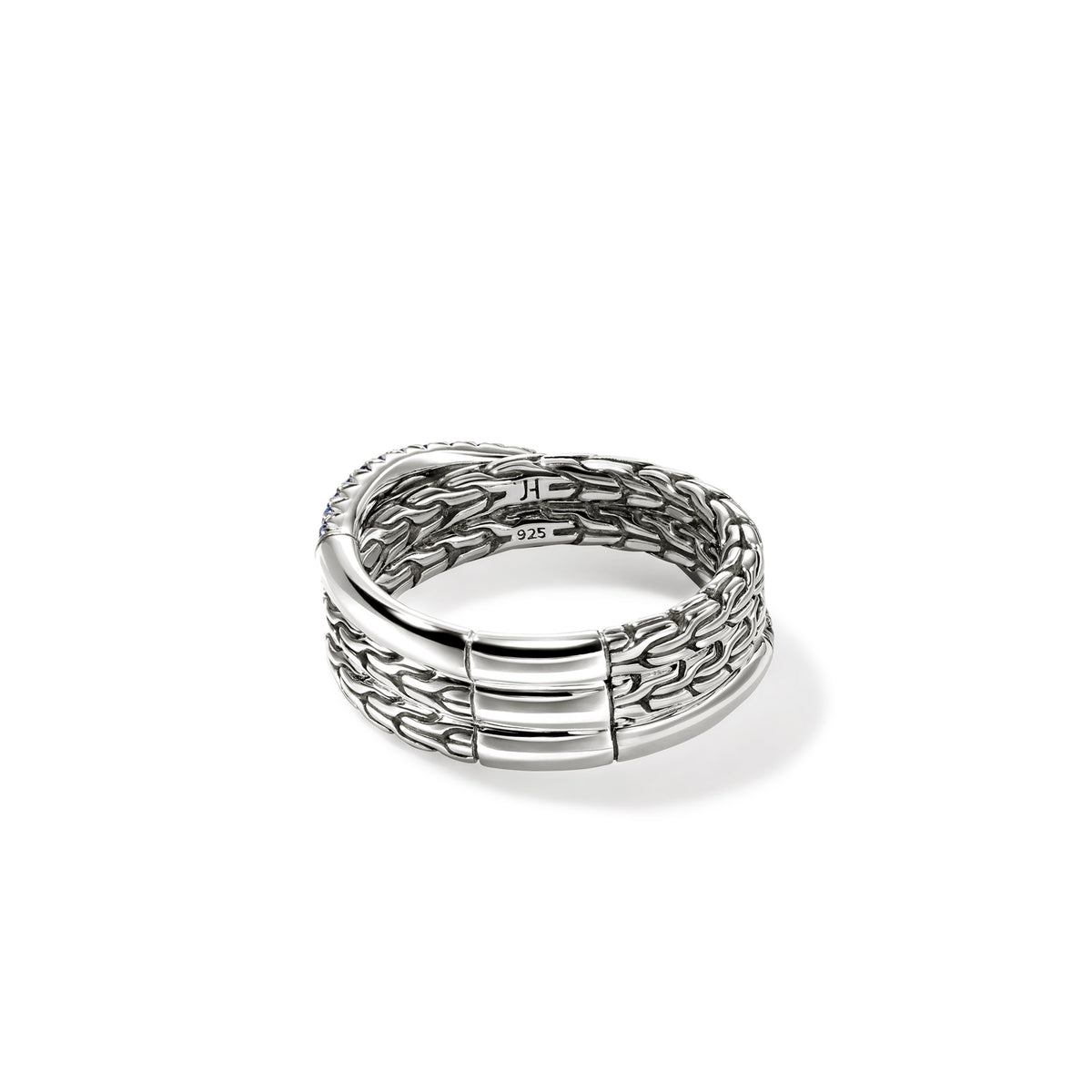 JH Essential Pave Crossover Ring, Sterling Silver, Gemstones, by John Hardy - Alternate View 3