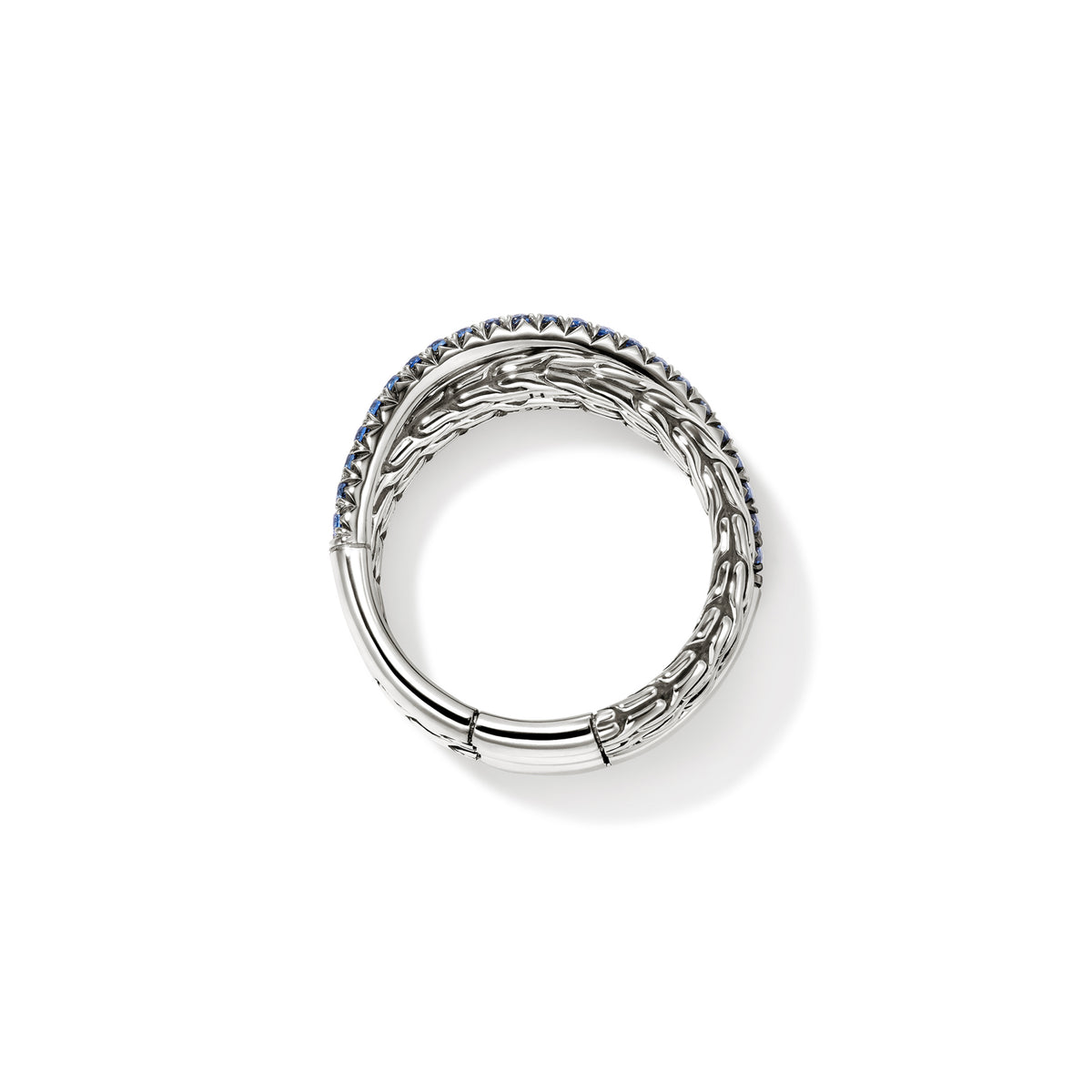 JH Essential Pave Crossover Ring, Sterling Silver, Gemstones, by John Hardy - Alternate View 2