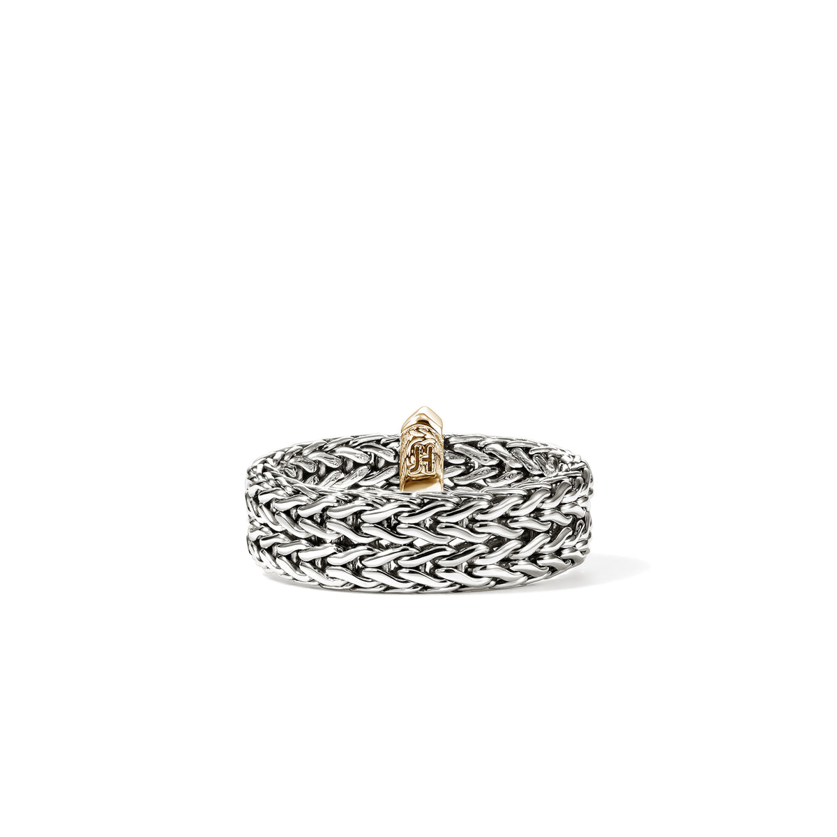 Icon Link Bar Ring, Sterling Silver, Gold, 6MM, by John Hardy - Alternate View 3