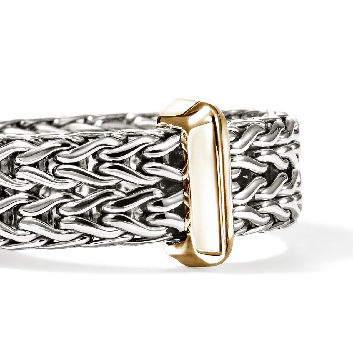 Icon Link Bar Ring, Sterling Silver, Gold, 6MM, by John Hardy - Alternate View 2