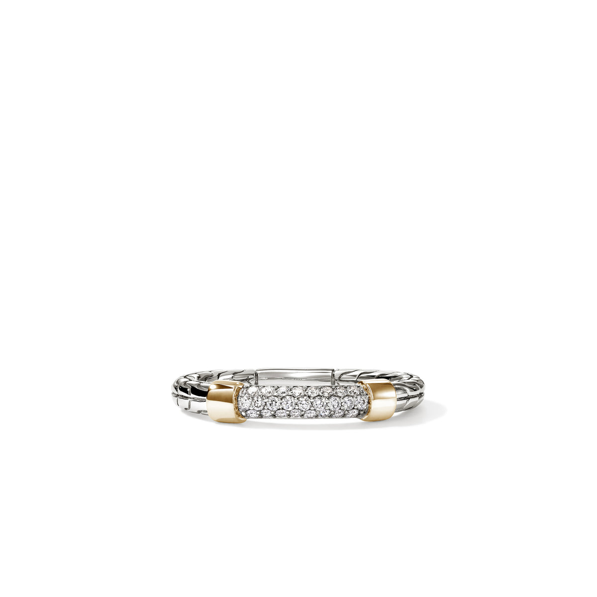 JH Essential Pave Ring, Gold, Sterling Silver, Diamonds, 3MM, by John Hardy Rings John Hardy