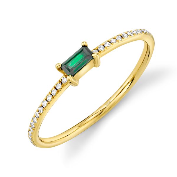 Emerald Pave Diamond Yellow Gold Ring Rings Gift Giving