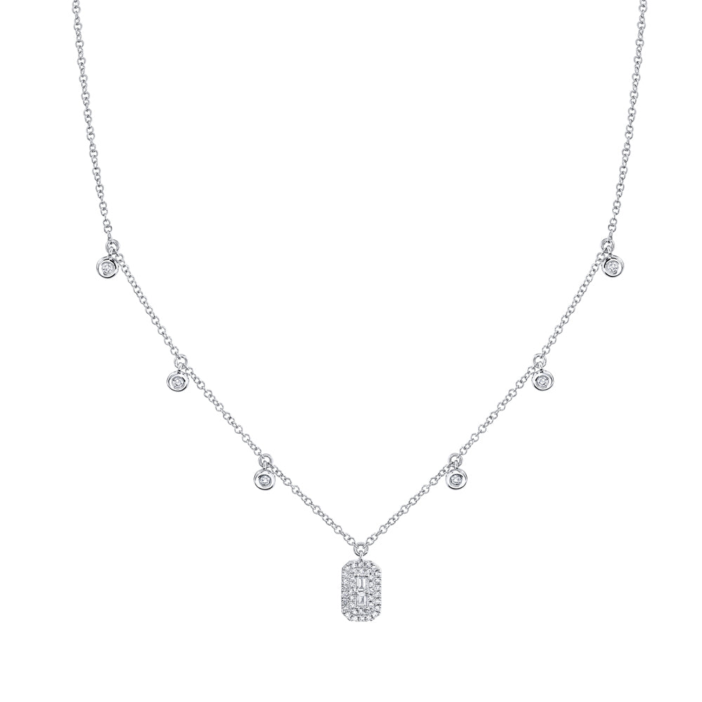White Gold Diamond Chain Necklace Necklaces Gift Giving