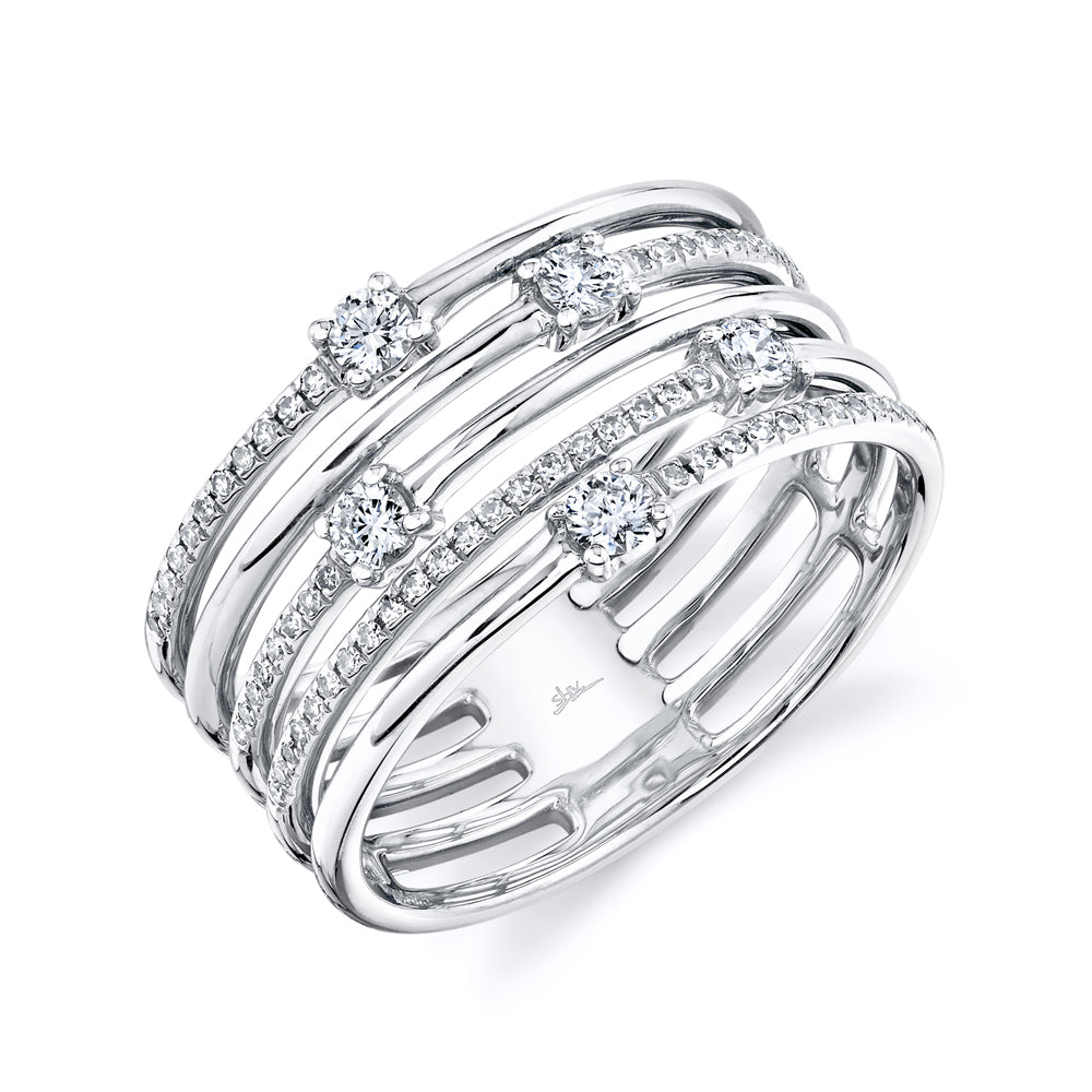 White Gold Diamond Pave Ring Rings Gift Giving
