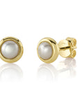 Cultured Pearl Yellow Gold Stud Earrings Earrings Gift Giving