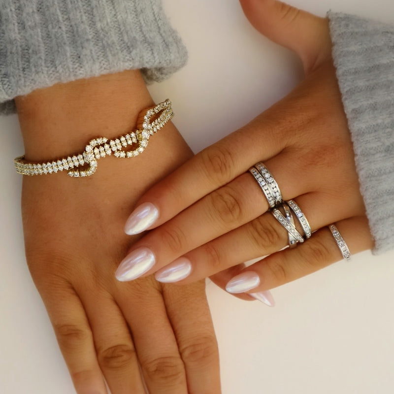 0.26 Carat Diamond Band Ring Rings Estate & Vintage