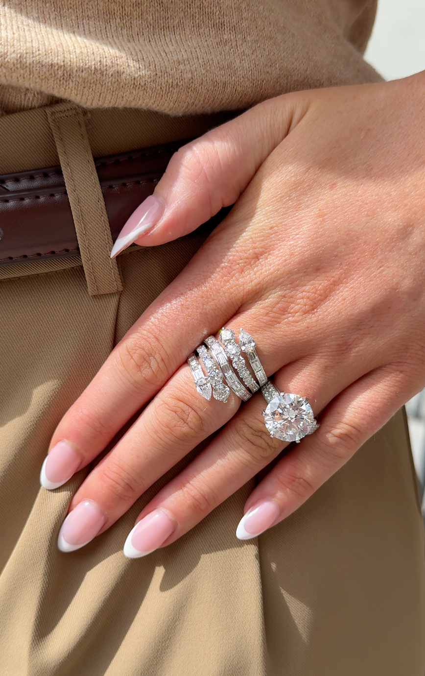 9.05ct Round Brilliant Cut Engagement Ring - Alternate View 1