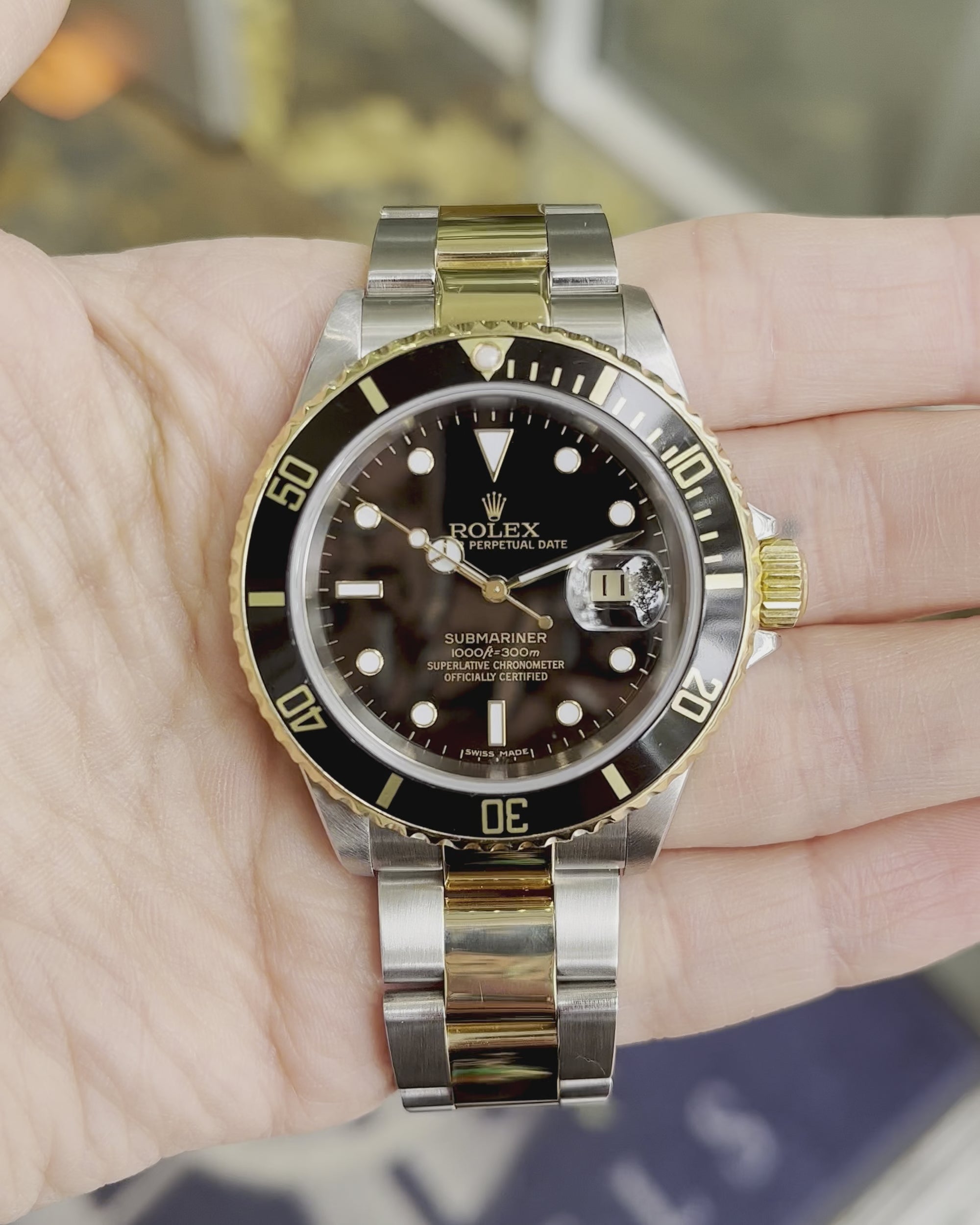 Rolex Submariner Two-tone 40mm Estate Watch -16613 Watches Estate & Vintage