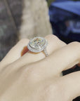 6.53 Carat Cushion Cut Brilliant Diamond Engagement Ring