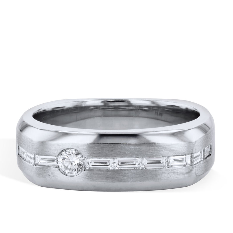 Platinum and Diamond Men's Ring Rings H&H Jewels