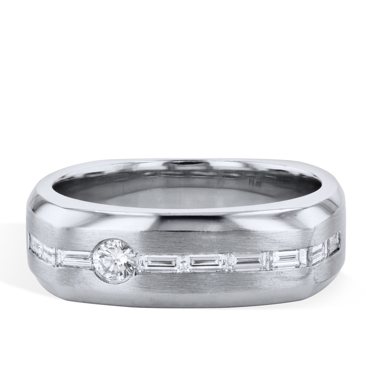 Platinum and Diamond Men's Ring Rings H&H Jewels