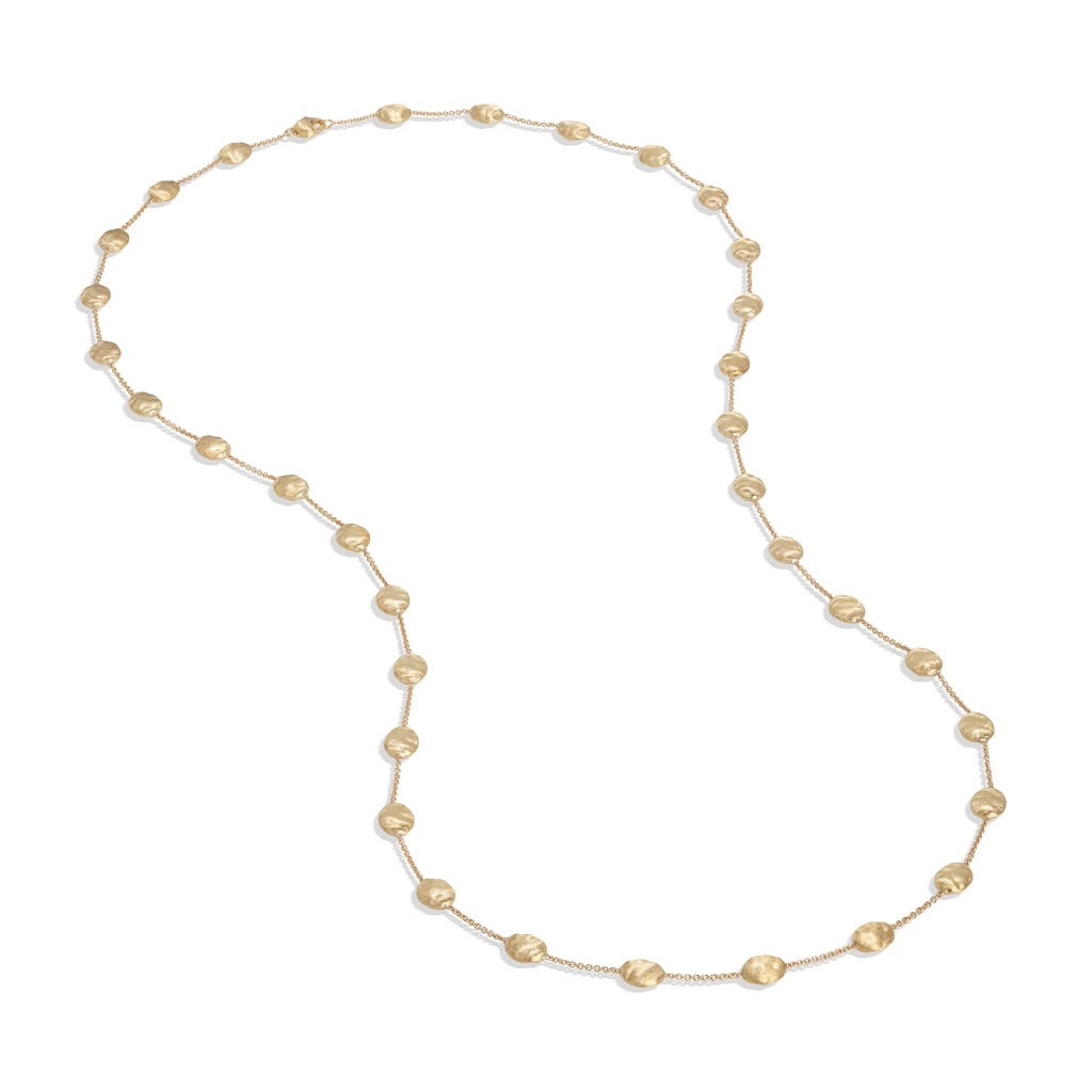 18kt Yellow Gold Siviglia Collection Long Bead Wrap Necklace Necklaces Marco Bicego