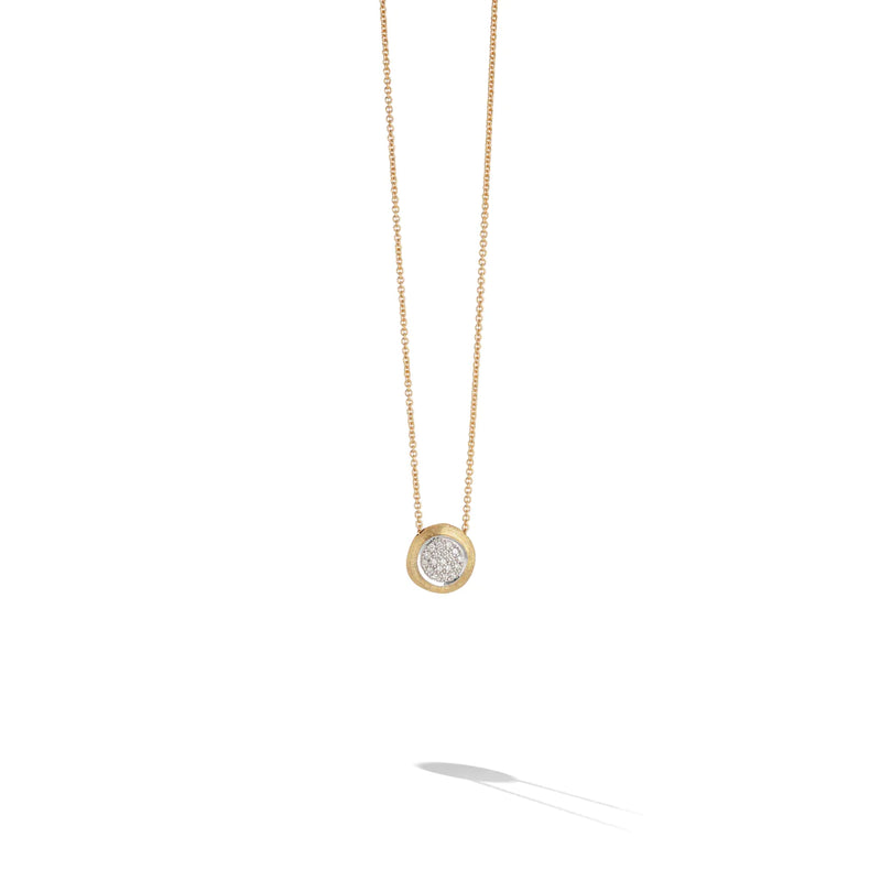18kt Yellow and White Gold Jaipur Collection Diamond Bead Pendant Necklaces Marco Bicego