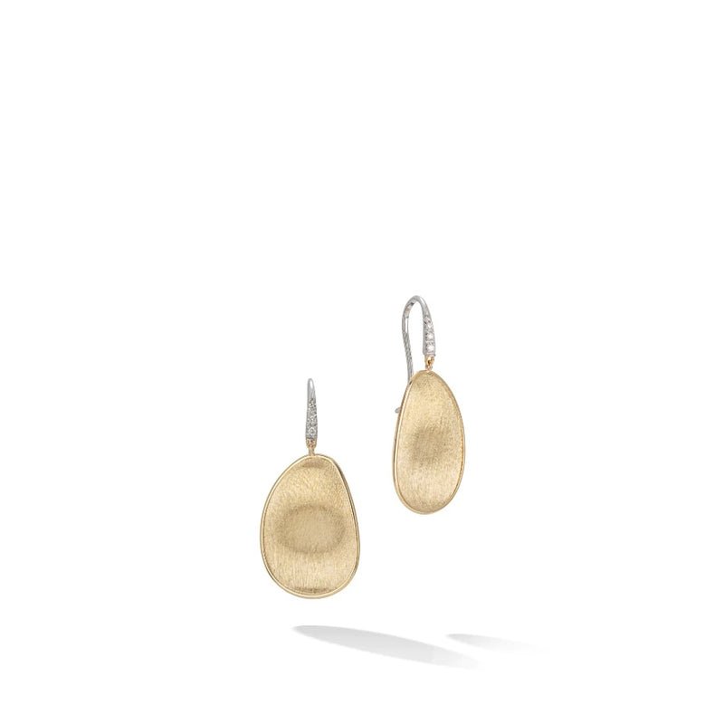 18kt Yellow Gold Diamond Medium Pedal Lunaria Drop Earrings Earrings Marco Bicego