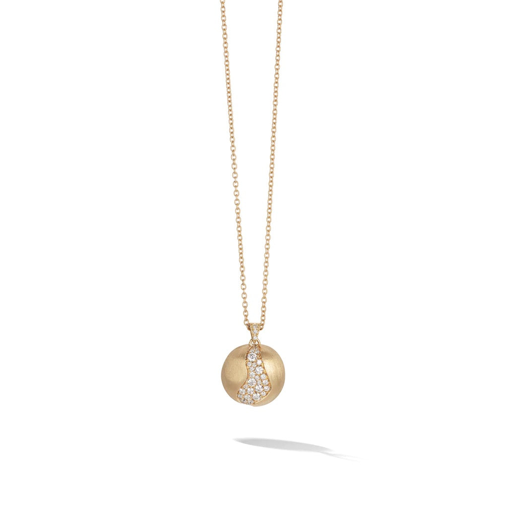 18kt Yellow Gold Diamond Orb Africa Collection Pendant Necklaces Marco Bicego