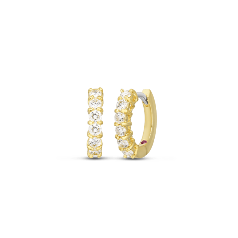 18kt Gold Huggy Diamond Earrings Earrings Roberto Coin
