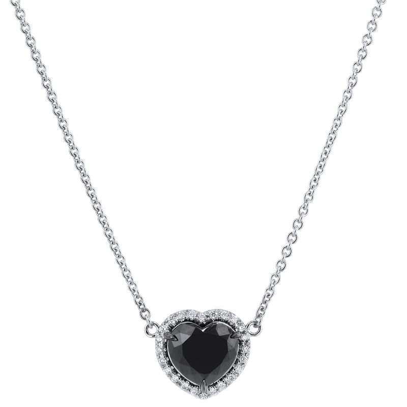 2.60ct Black Heart Necklace Necklaces H&H Jewels