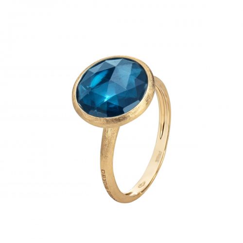 18kt Yellow Gold London Blue Topaz Jaipur Color Collection Ring Rings Marco Bicego