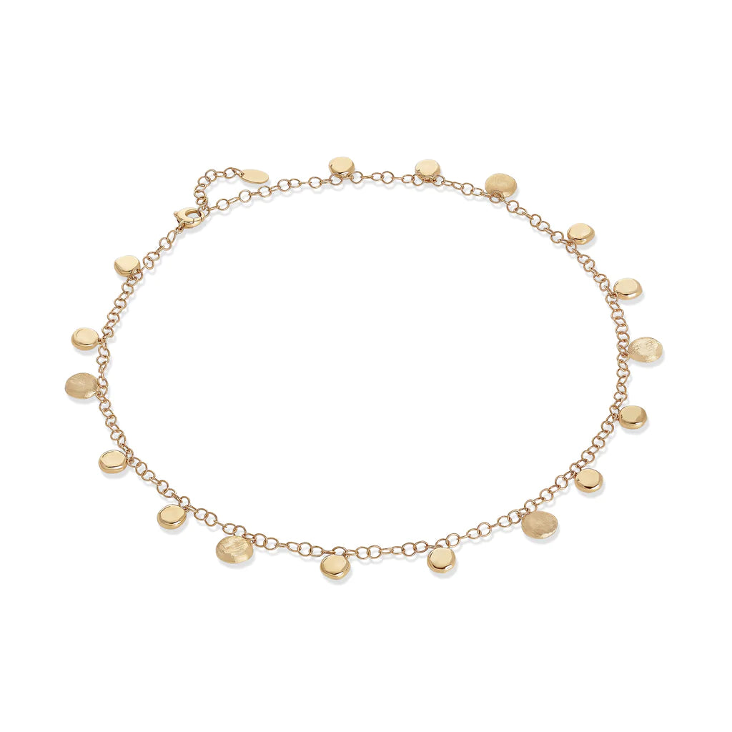 18kt Yellow Gold Engraved and Polished Charm Jaipur Collection Short Necklace Necklaces Marco Bicego