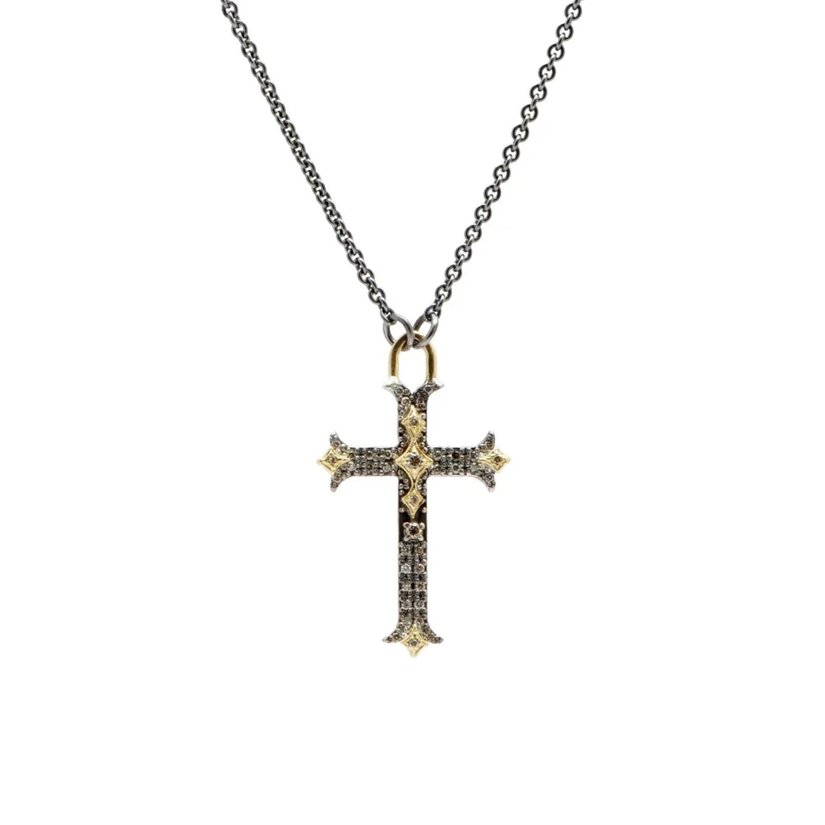 Pave Cross Necklace Necklaces Armenta