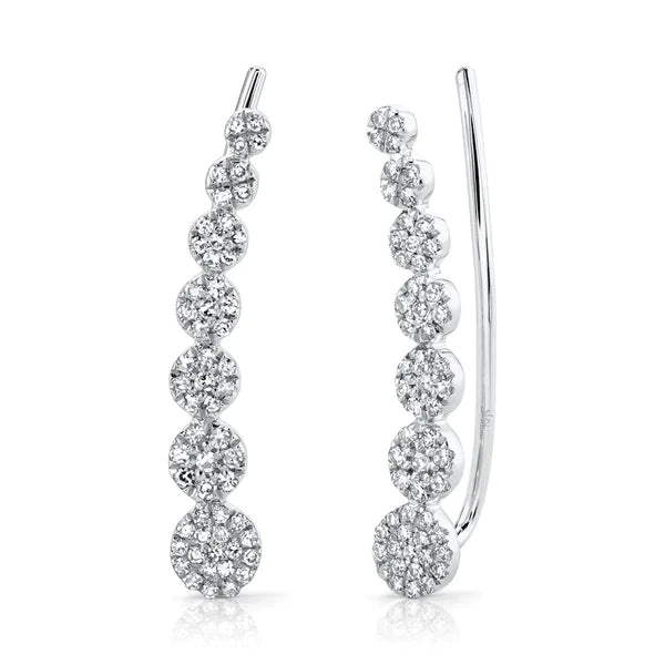 0.25 Carat Diamond Crawler Earrings Earrings Shy Creation