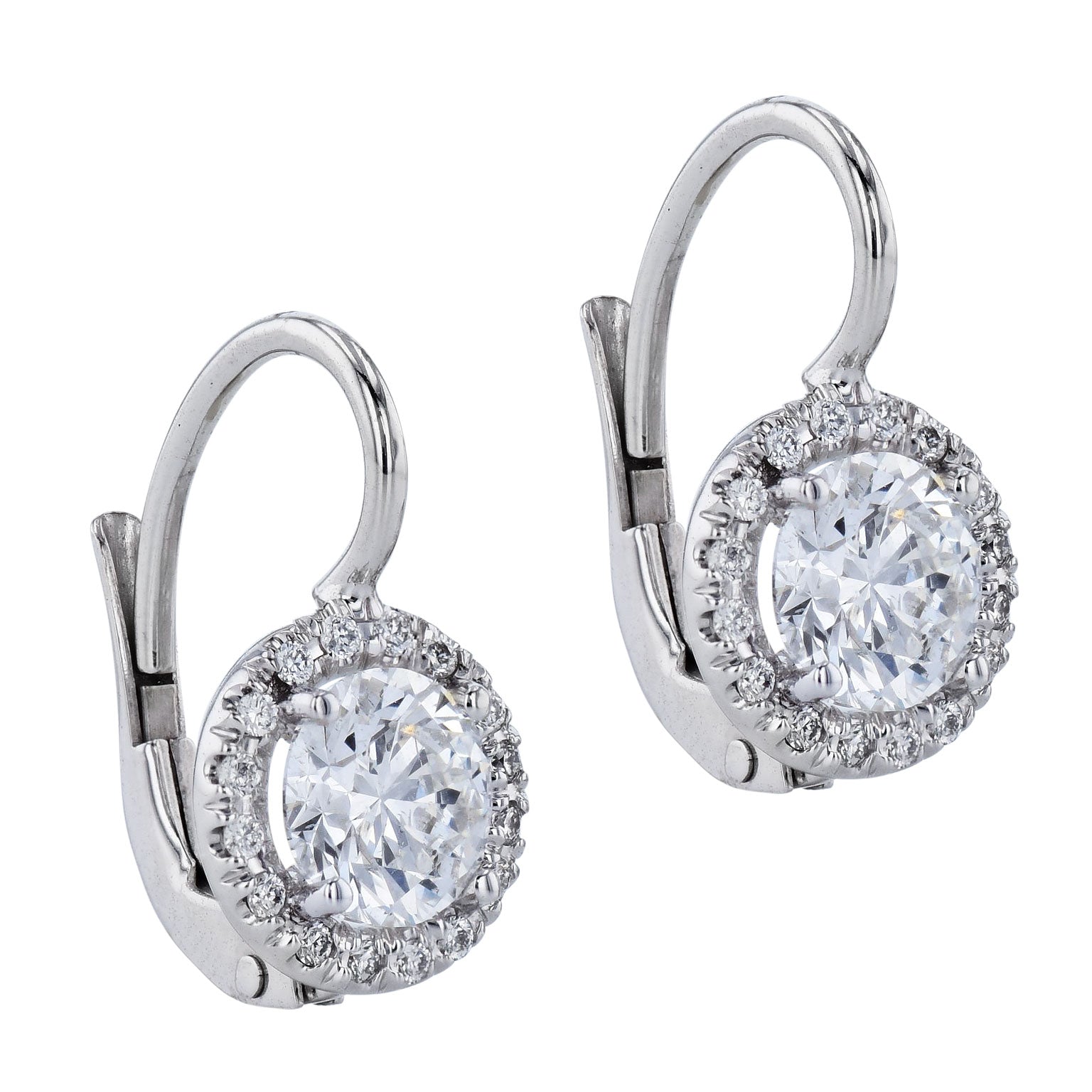 Round Cut Diamond Earrings Earrings H&amp;H Jewels