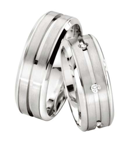18k White Gold 7mm Wedding Band Rings Furrer Jacot