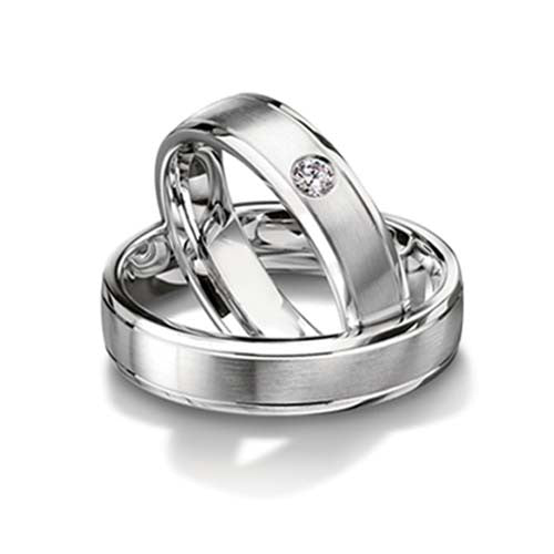 18k White Gold 5mm Wedding Band Rings Furrer Jacot