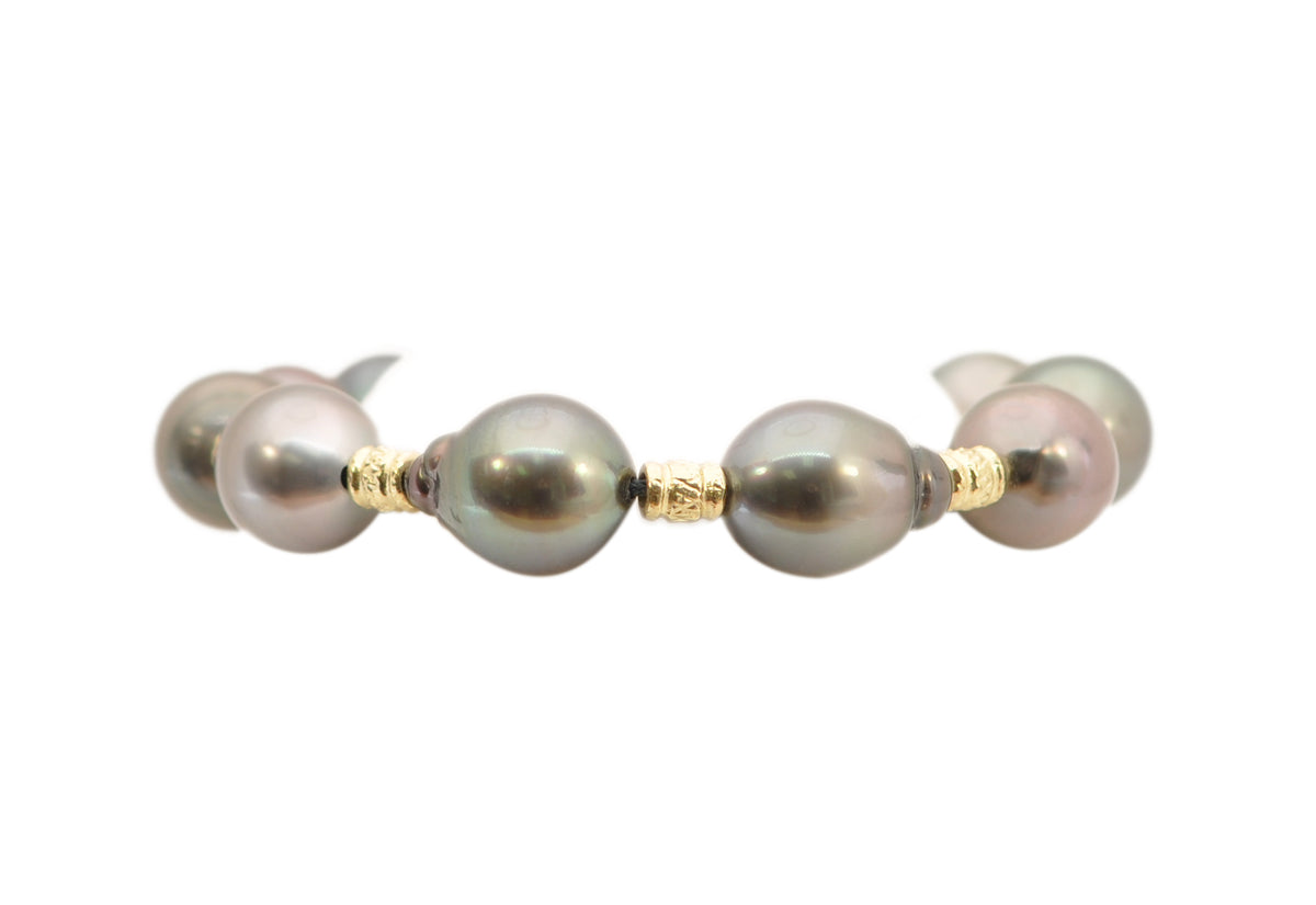 Tahitian Black Pearl Beaded Bracelet Bracelets Armenta