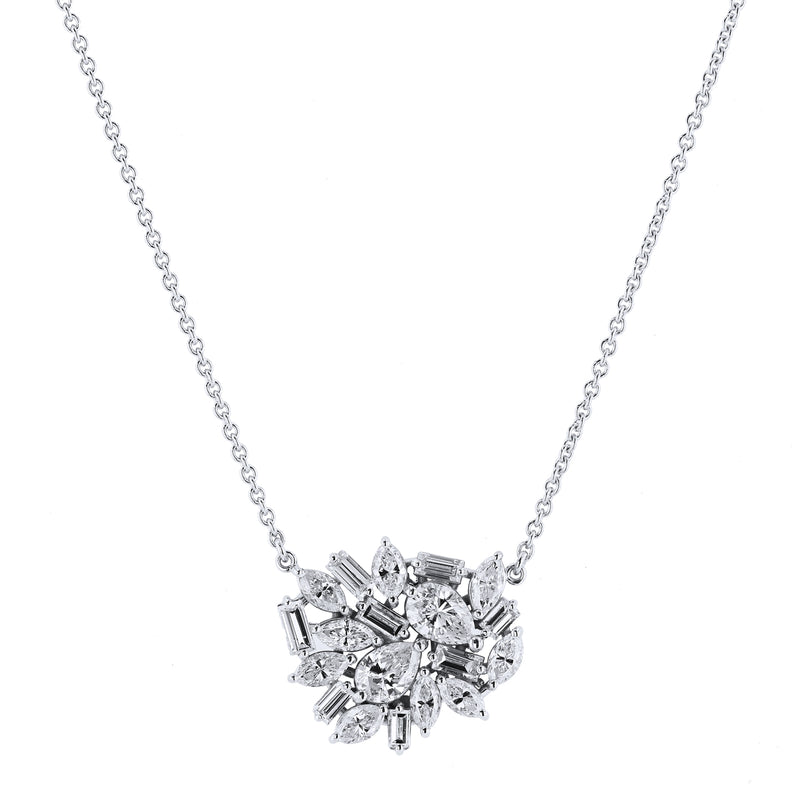 Multi Diamond Pendant Necklace Necklaces H&H Jewels