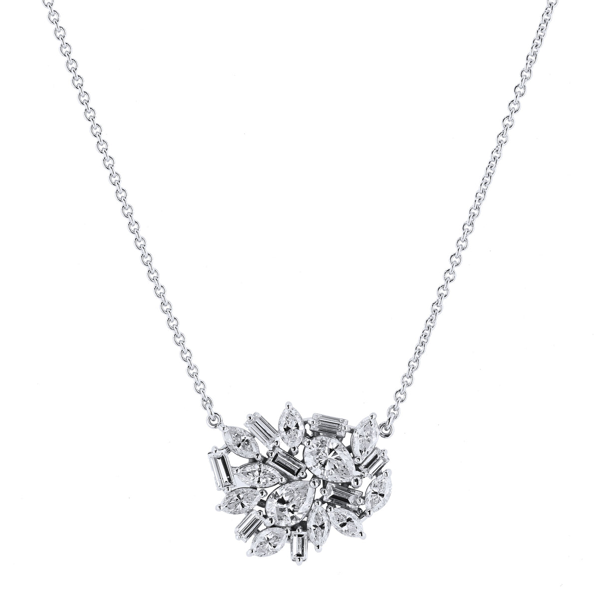 Multi Diamond Pendant Necklace Necklaces H&H Jewels