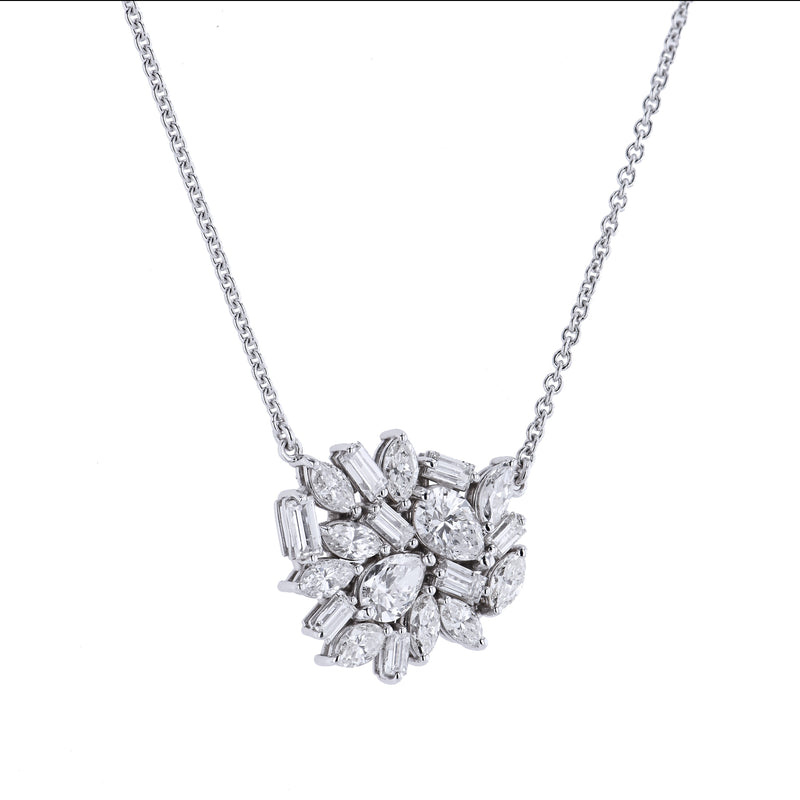 Multi Diamond Pendant Necklace Necklaces H&H Jewels