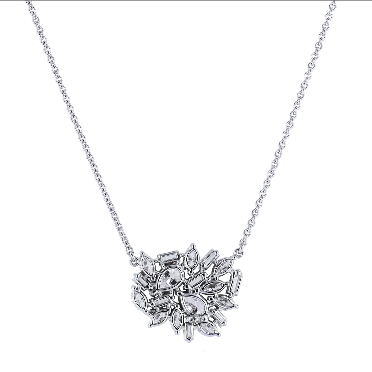 Multi Diamond Pendant Necklace - Alternate View 2