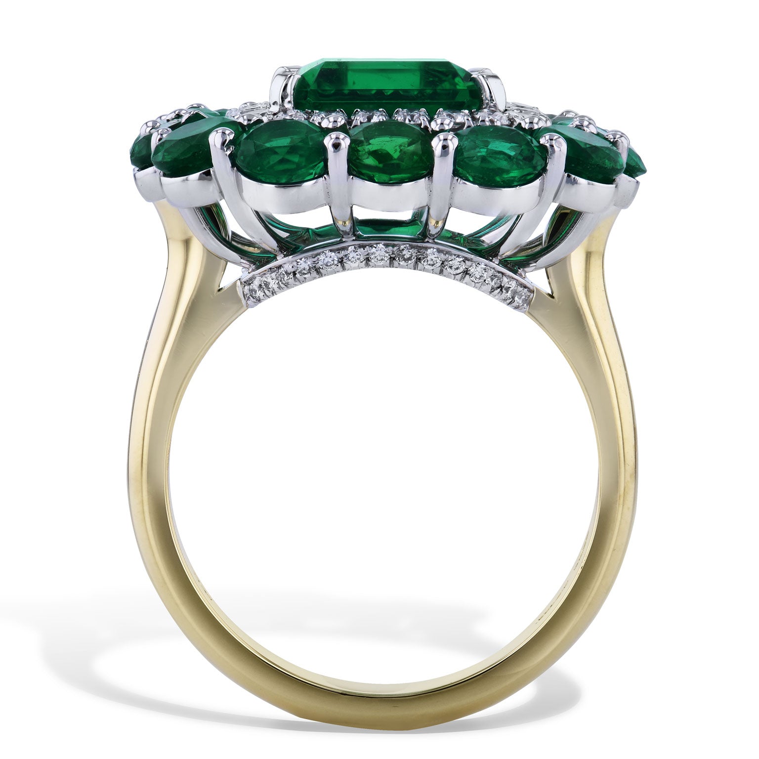 Emerald and Diamond Ring Rings H&amp;H Jewels