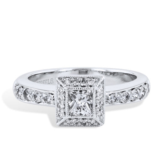 0.35 Carat Princess Diamond Engagement Ring Engagement Rings H&H Jewels