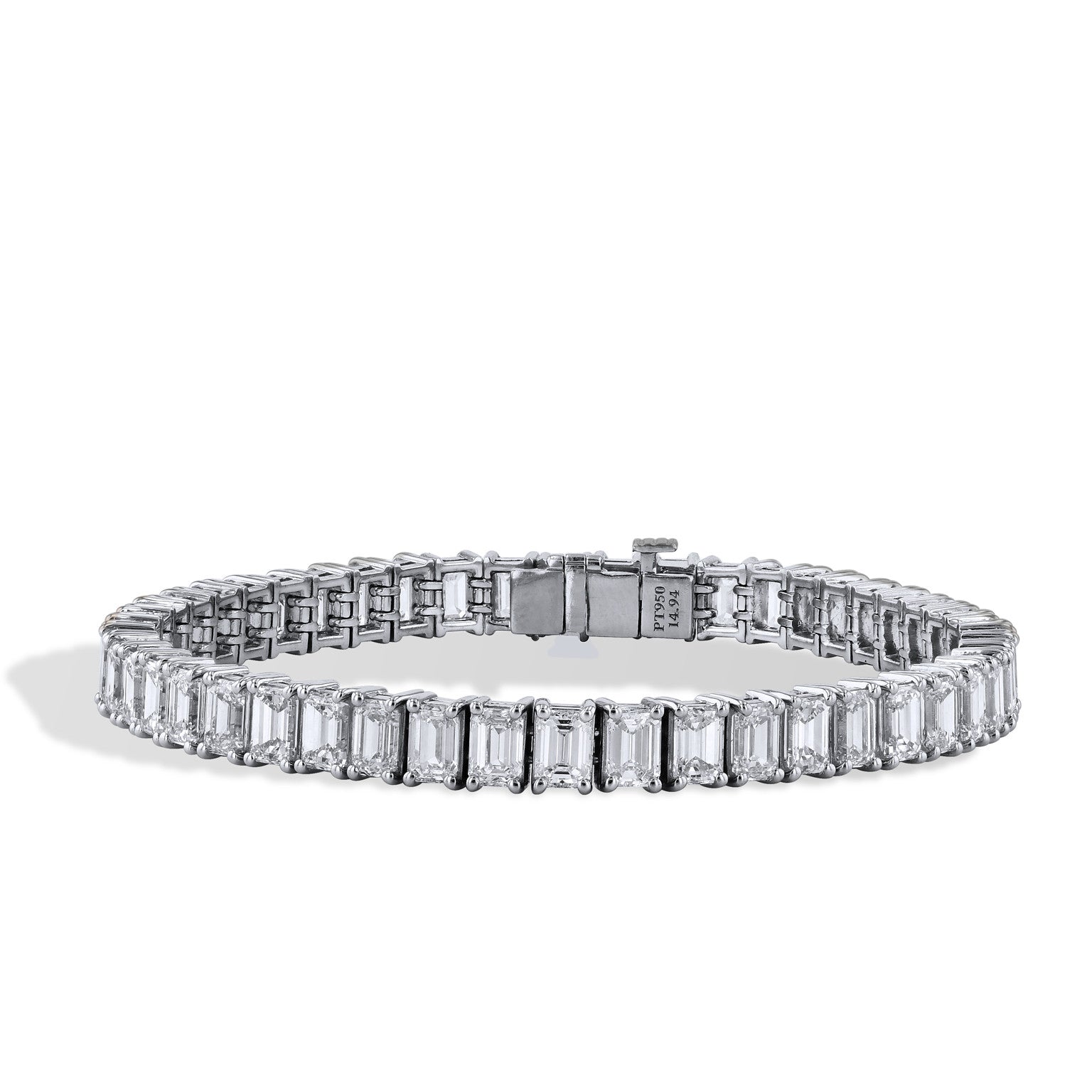 Emerald Cut Diamond Tennis Bracelet Bracelets Curated by H