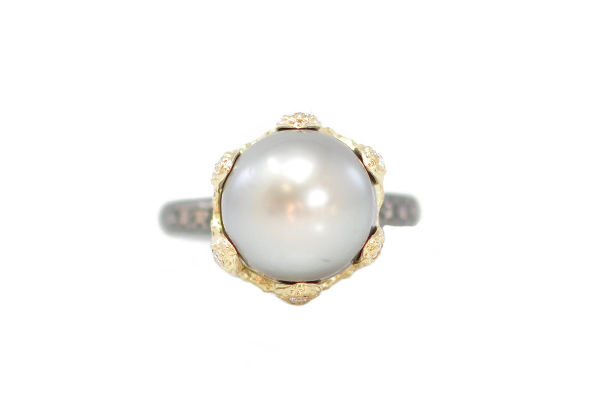 Tahitian Pearl Old World Ring Rings Armenta