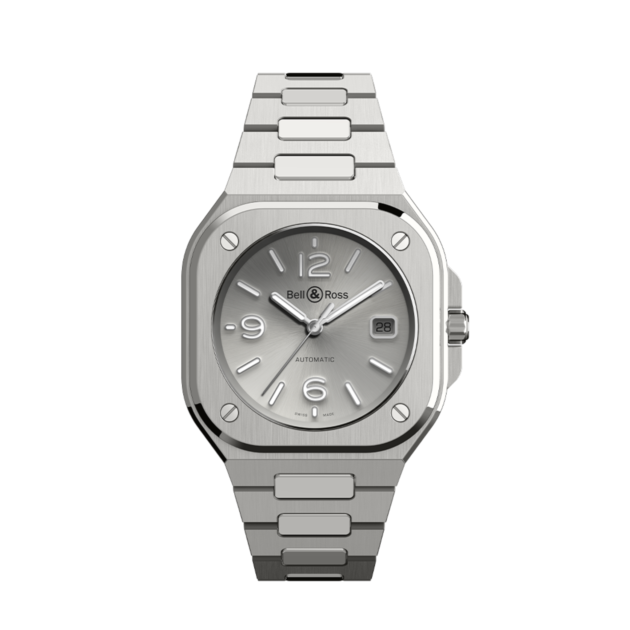 Bell &amp; Ross BR 05 Grey Steel Watches Bell &amp; Ross