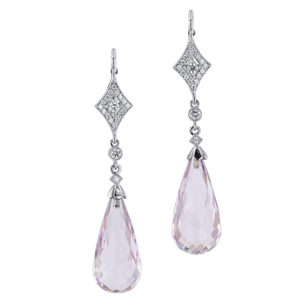 Amethyst And White Gold Earrings Earrings H&H Jewels