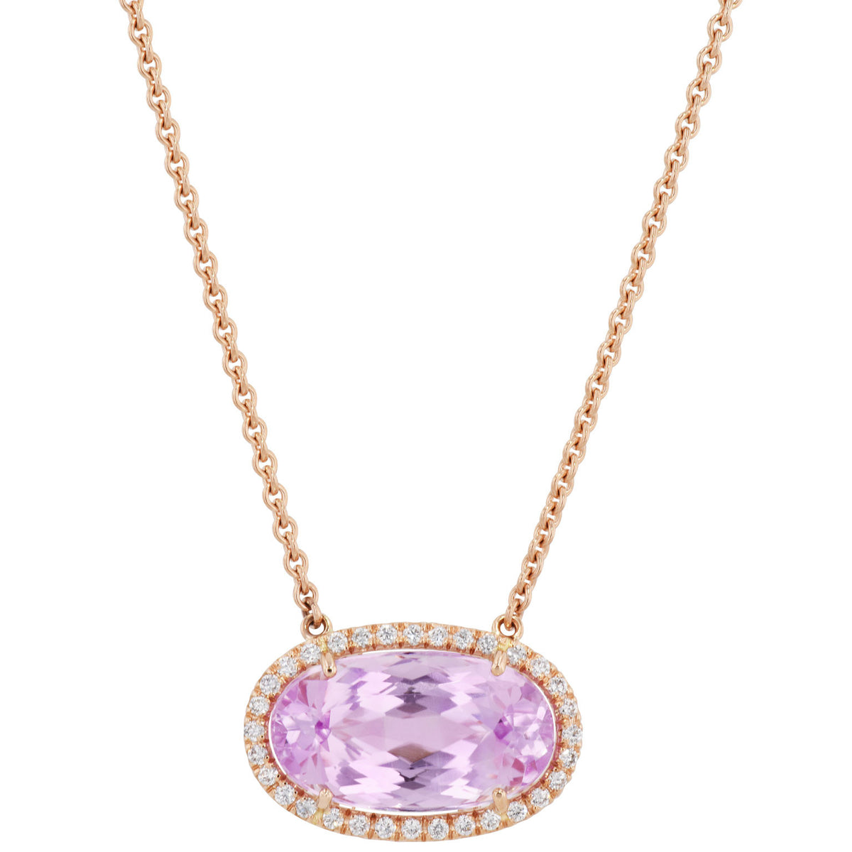 Handmade 18kt Rose Kunzite Pendant Necklaces H&H Jewels