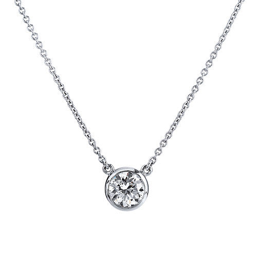 0.90 Carat Diamond Solitaire Pendant Necklace Necklaces H&H Jewels
