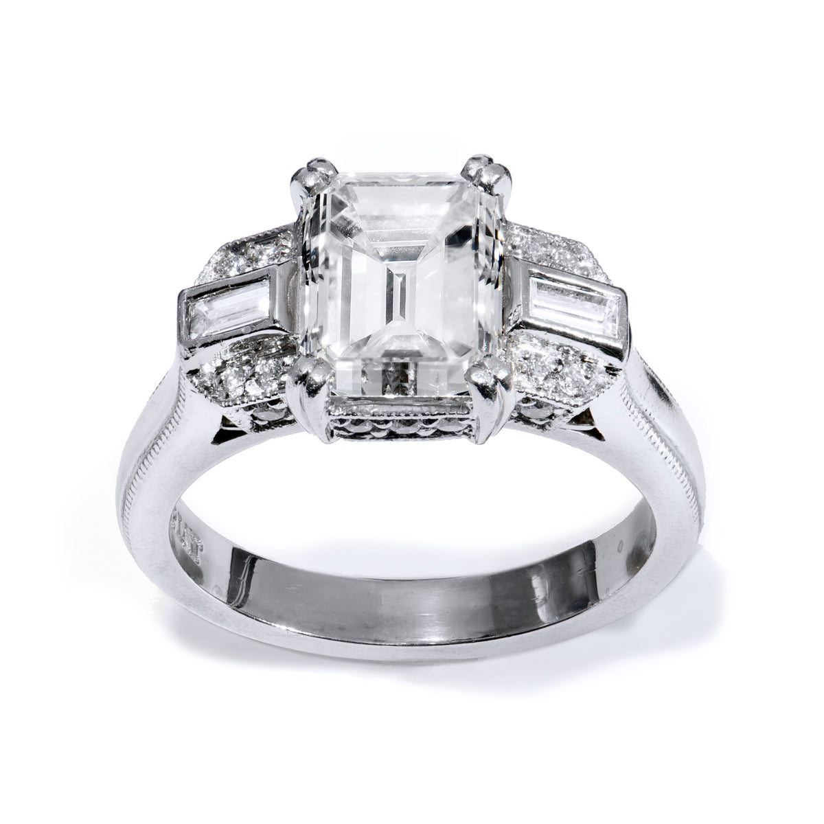 Prong And Bezel-Set Diamond Engagement Ring Rings H&H Jewels